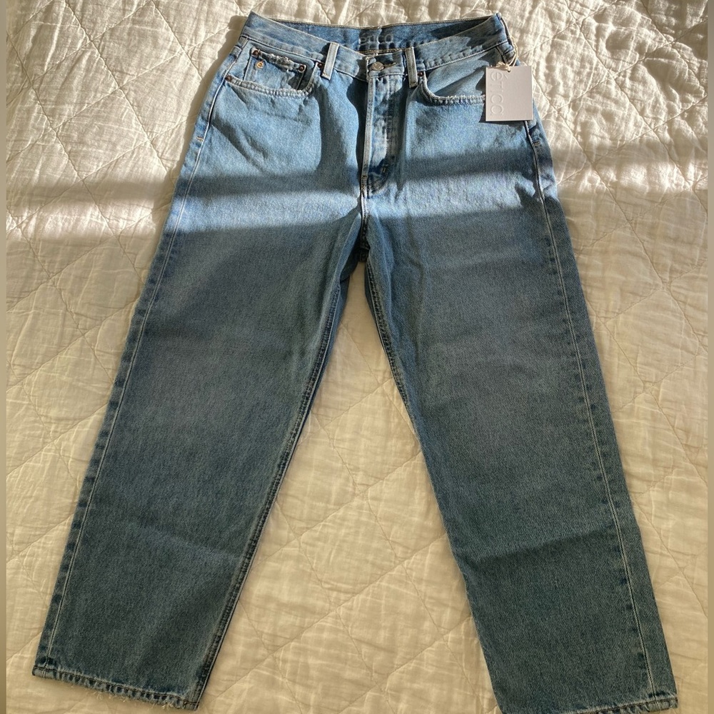 NEW Etica Tyler Straight Crop - Sea Wall, Size 29